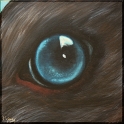 Augenblick einer Ratte; Acryl auf Leinwand;
30 x 30 cm